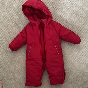 Zara Red Hooded Snowsuit